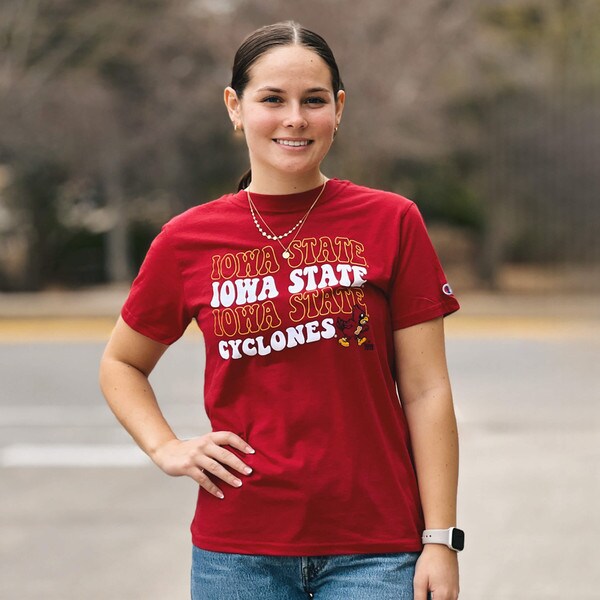 Champion® Women's Iowa State Cyclones Walking Cy Cardinal T-Shirt